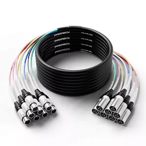 PRORECK 8-Channel 25ft Shielded Audio Snake Cable XLR Male to XLR Female PR-8*25 - Picture 1 of 6