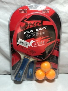 BRAND NEW MCR Joon Speed Ping Pong Racket Set with 3 Balls Table Tennis Bats - Picture 1 of 7