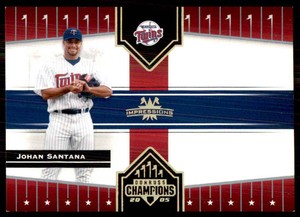 2005 Donruss Champions Impressions Gold Johan Santana /50 Minnesota Twins #403