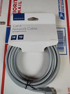Câble Ethernet Insignia 14' Cat-6 avec connecteurs sans accroc gris 14 pieds patch - Photo 1/3