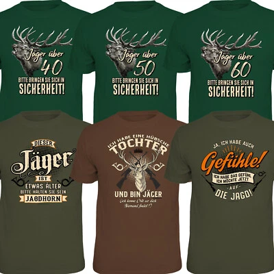 GESCHENKEPARADIES 24 Jägershirt Jäger T-Shirt Forstwirtschaft Jagd Jagen Förster Wald Männertag