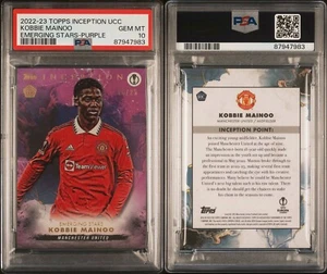 2022-23 Topps Inception Kobbie Mainoo Rookie RC Man United Purple /25 PSA 10 GEM - Picture 1 of 1