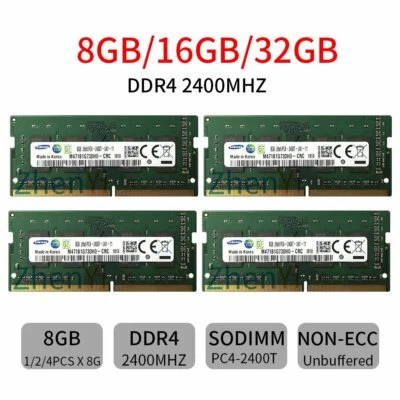32GB 16GB 8GB DDR4 2400Mhz PC4-19200 260Pin SODIMM Laptop Memory RAM Samsung LOT - Image 1 of 4