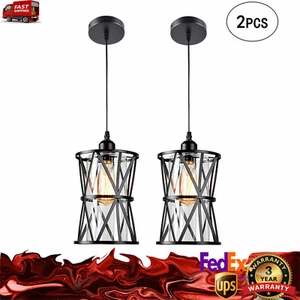 2PCS Pendant Light Kitchen Dining Room Island Industrial Ceiling Lamp Fixture ?? - Picture 1 of 11