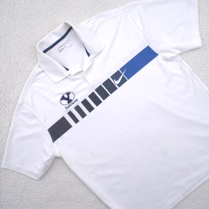 Polo Nike Golf Para Hombre BYU Instructor Dri-Fit Estampado a Rayas en el Pecho Blanco Azul Talla L - Imagen 1 de 6