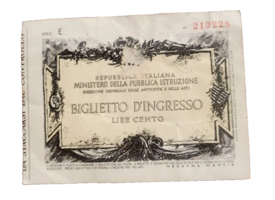 Billete de 100 Biglietto D'Ingresso Lire Cento Foto 1 de 2