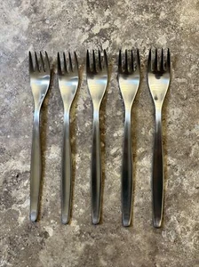 5 Salad Forks WMF Cromargan LAUREL Stainless Germany 7in MCM - Picture 1 of 4