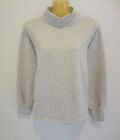 *French Connection* Grey Marle Soft Stretchy Cotton Casual Jumper S8 Worn Twice!