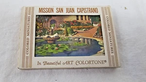 Mission San Juan Capistrano 19 Vintage Colortone Miniatur Karten in Versandtasche - Bild 1 von 3