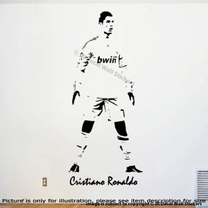 Celebrity wall sticker, Cristiano Ronaldo Footballer wall sticker, Sports art - Picture 1 of 3