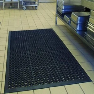 Rubber Outdoor Mats Commercial Restaurant Kitchen Anti Fatigue Rubber Drainage - Picture 1 of 7