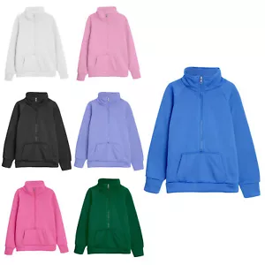 Girls T-shirts Walking Tops Workout Sweatshirts Solid Color Sportswear Travel - Picture 1 of 83