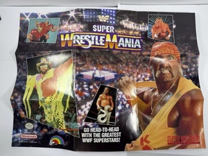 WWF Super Wrestlemania Super Nintendo SNES Foldable Poster Insert LJN-SNS-WF-US - Bild 1 von 18