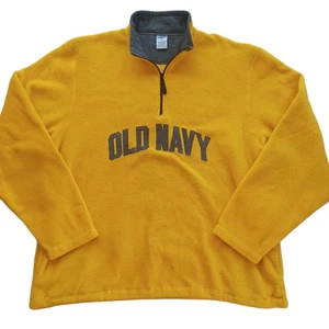 Old Navy Vintage Y2K Yellow 1/4 Zip Fleece Performance Jacket XXL - Picture 1 of 9