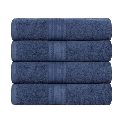 Eco-Friendly Cotton 4-Piece Bath Towel Set, Large Towels for , Shower, Pool, - Image 1 of 4
