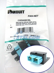 Panduit Multi-Mode MM SC Duplex Fiber Optic Adapter Module CMDAQSCBL ~STSI - Picture 1 of 4