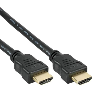 InLine HDMI-Kabel, High Speed mit Ethernet, verg. Kontakte schwarz 7,5m - Bild 1 von 2