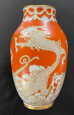 Hübsche Art Deco Rosenthal Vase - Drache - Rot - 16,5 cm - Bild 1 von 4