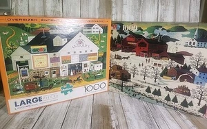 2 Charles Wysocki's Americana/Buffalo 1000 Pc Puzzle #4679-1 Peppercricket READ - Picture 1 of 12