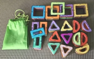 98 Stck. Magformers ABS Kunststoff 4 Formen bunte magnetische Fliesen Bausteine Alter 3+ - Bild 1 von 15
