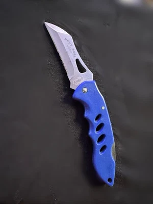 Frost Cutlery Navy Seal Tactical Folding Pocketknife Blue Handle 16-055BL - Image 1 of 2