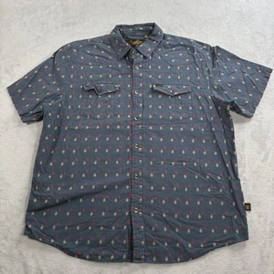 Howler Bros Shirt Mens Large Geometric Print Short Sleeve Button Up Pocket Logo - Picture 1 of 10