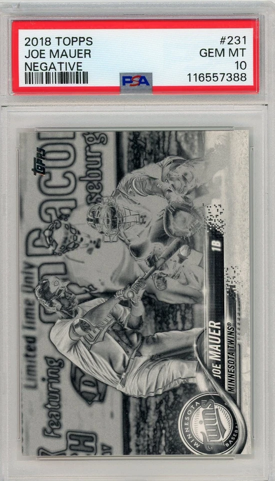 2018 Topps Joe Mauer Negative #231 PSA 10 {Twins} - Image 1 of 1