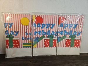 Vintage Lot Of 3 Paper 1970s Happy Birthday Tablecloths Futura Fashion Ware - Picture 1 of 4