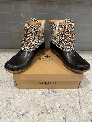 Botas de lluvia para mujer Sperry Top-Sider con estampado de animales de agua salada, talla 12, nuevas en caja Foto 1 de 2