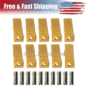 10Pcs 6737325 Bucket Teeth with 6737326 Flexpins for Bobcat Style Mini Excavator - Picture 1 of 14