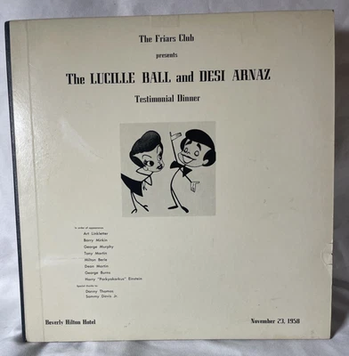 Friars Club Lucille Ball Desi Arnaz Testimonial Dinner 1958 Beverly Hilton 2LP's - Image 1 of 4