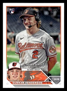 2023 Topps Update Series - Rookie Debut Gunnar Henderson #US18 (RC) NM - Picture 1 of 2