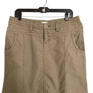 Maurices Skirt Womens Size 11 / 12 Brown A-Line 100% Cotton Above Knee - Picture 1 of 7