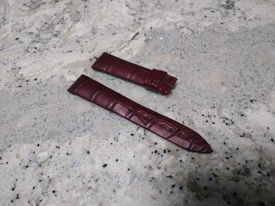 NEW Ulysse Nardin 17mm X 15mm ladies burgundy crocodile strap - Image 1 of 4