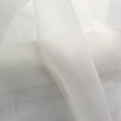 55'' Wide By Yard Natural White Silk Tulle Mesh Stiff Wedding Veil Lace Fabric - Image 1 of 4