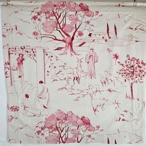 Pierre Frey pillow cases cotton pink white Quiétude Provençale pattern vintage - Picture 1 of 8