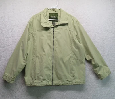 Eddie Bauer Jacket Mens Size Extra Large Green Lightweight Zip Front Mesh Lining - Image 1 of 4