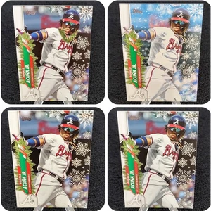 4 Different Ronald Acuna Jr Insert SSP Holiday Baseball Card Lot, Atlanta Braves - Picture 1 of 9