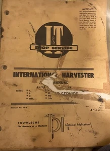 Original I&T International Harvester Werkstatthandbuch IH-8 1956 A B C Cub H M MD MTA - Bild 1 von 10