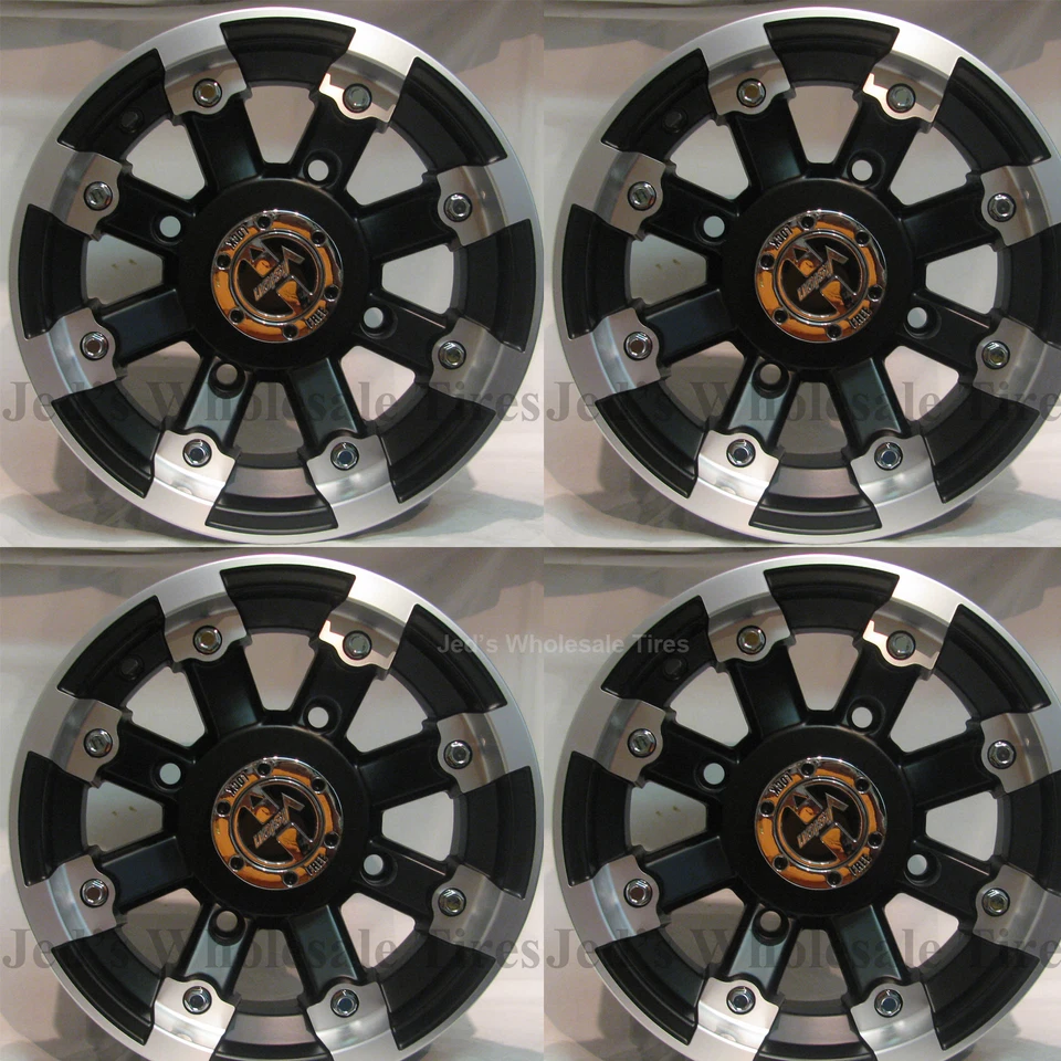 4) 12" Rims Wheels for 1999-2006 Polaris Sportsman 335 IRS 393 MBML Aluminum - Image 1 of 4