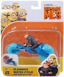 Despicable Me 3 GRU FLAMINGO WATER CYCLE Free Wheeling Action Toy Figure NEW - Picture 1 of 3