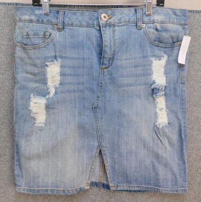 Pantalón corto de mezclilla clásico azul envejecido Decree 17 para mujer nuevo con etiquetas Foto 1 de 4