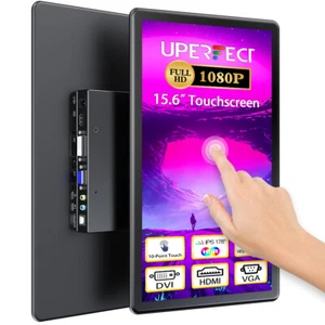 Touchscreen Portable Monitor 15.6" 1920×1080 for Laptop Touchscreen HDMI VGA DVI - Picture 1 of 12