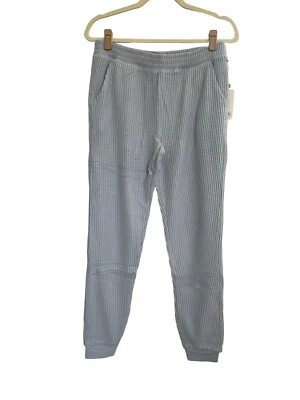 NWT PJ Salvage Small Thermal Waffle Plush Dusty Blue Lounge Pants #PQ11 - Image 1 of 4