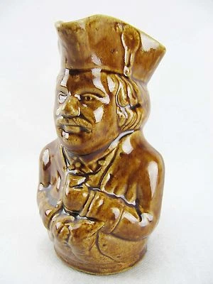 Bennington Pottery Toby Patriot Pitcher Jug Rockingham Brown Glaze Ca. 1850's - Image 1 of 4