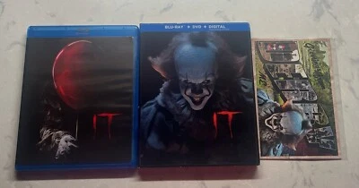 Stephen King It (Blu-ray, DVD 2017) Target Exclusive Lenticular Slip &Postcards Foto 1 de 4