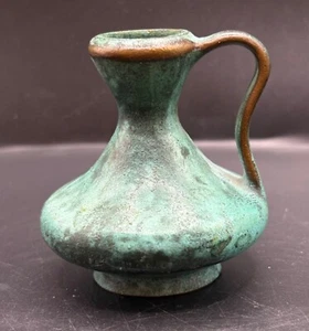 Vintage / Antike Bronze Vase JRG 1967 Bronze Skulptur / Vase mit grüner Patina - Bild 1 von 5