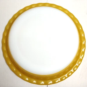 Crown Ovenware [Agee] Opal Pyrex 'Antique Gold' Scalloped Edge 10" Pie Dish - Bild 1 von 12