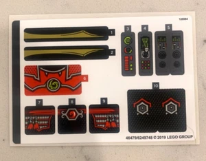 LEGO STICKER SHEET for 70669 Cole's Earth Driller, New & Genuine - Picture 1 of 1
