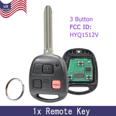 Llavero remoto 3 botones para Toyota Land Cruiser 2003 2004 2005 2006 2007 HYQ1512V Foto 1 de 4